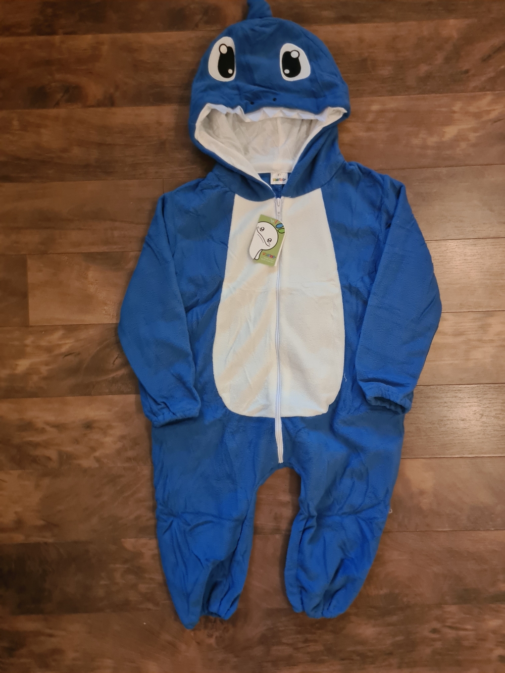 Baby Shark Footed & Hooded Outfit Size 4 Youth New with Tags Unisex